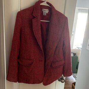 Cherry red wool blazer- JG Hook